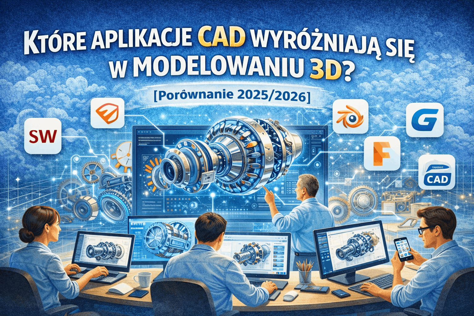 Które aplikacje CAD wyróżniają się w modelowaniu 3D?